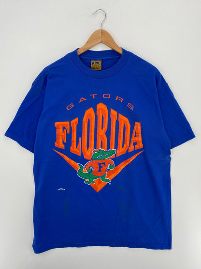 90's UNIVERSITY OF FLORIDA Made in USA Size L Vintage College T-Shirt / A4988
