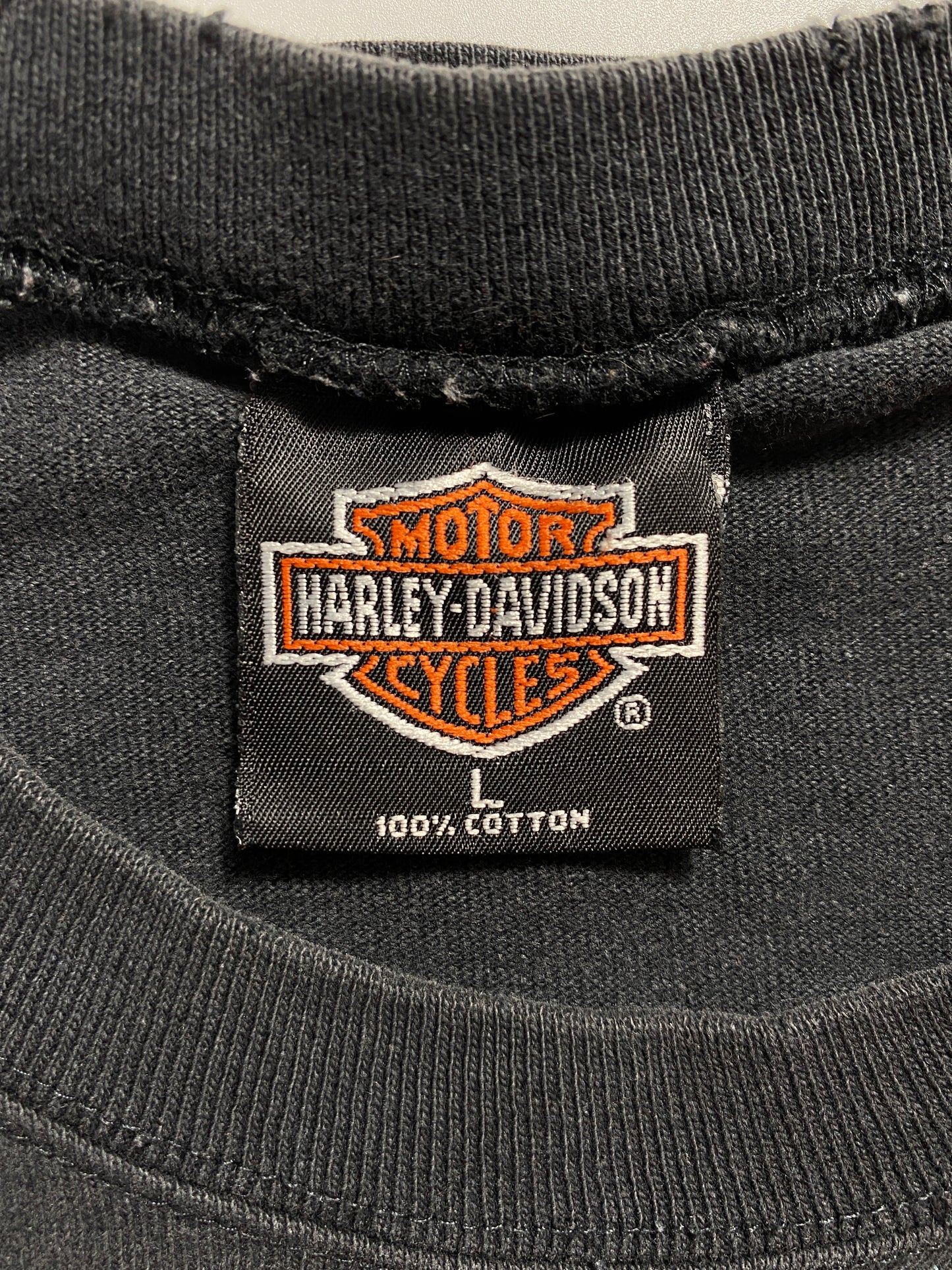 1996 HARLEY DAVIDSON Made in USA Size L Vintage Long Sleeve T-Shirts / A3976