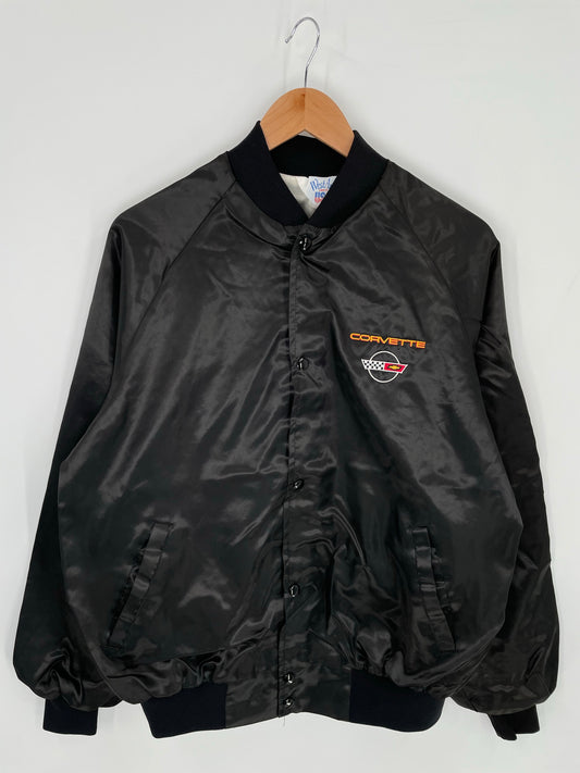 90's CORVETTE Made in USA Size XL Vintage Nylon Jacket  / K8289