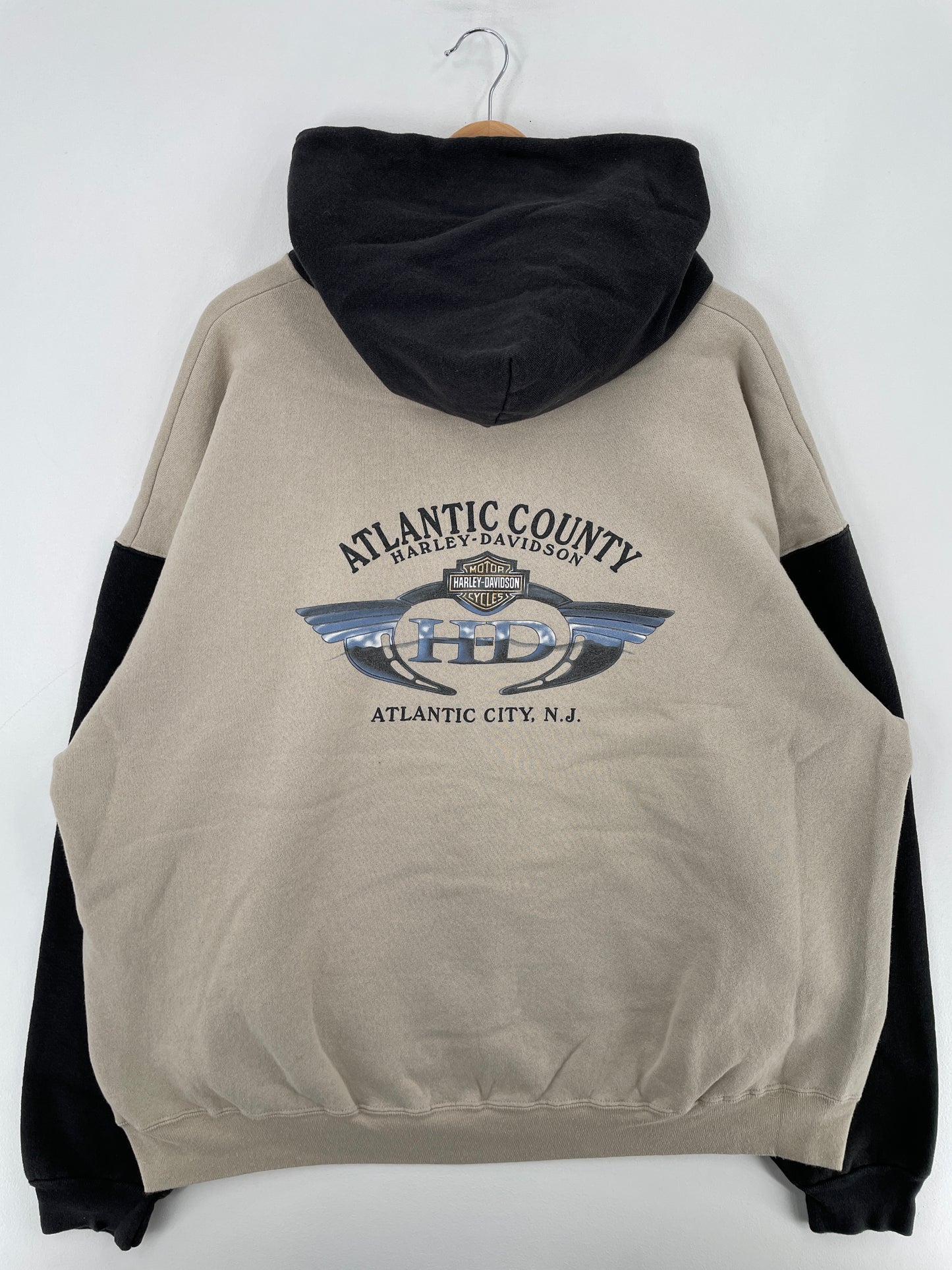 2005 HARLEY DAVIDSON ATLANTIC COUNTY Made in USA Size XXXL Vintage Hoodie Sweat-Shirt / E3023S