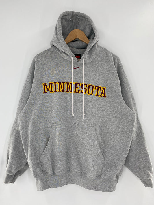 00' NIKE UNIVERSITY OF MINNESOTA Size L Vintage Hoodie Sweat-Shirt / K5753