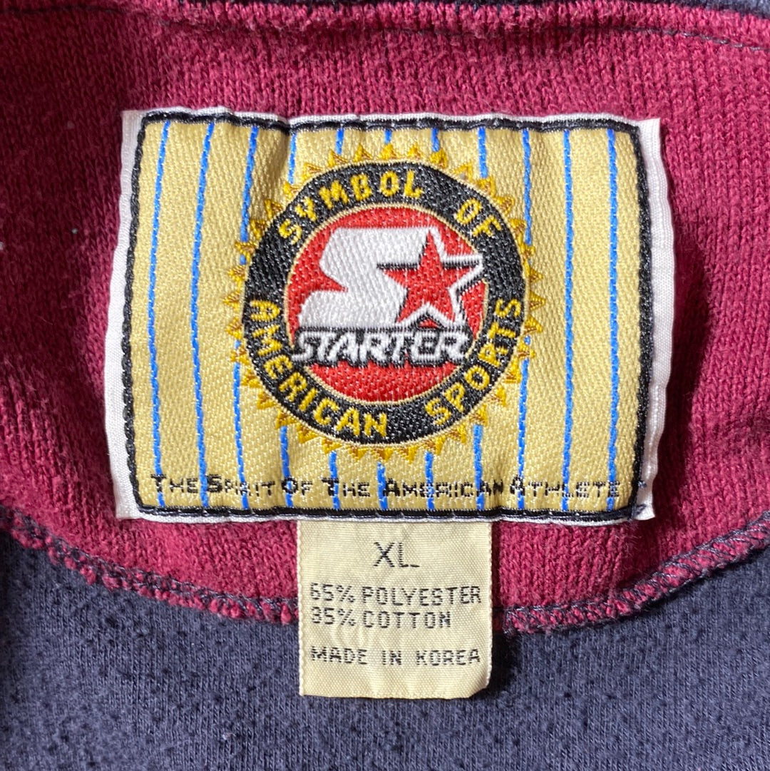 90's STARTER Size XL Vintage Half Zip Sweat-Shirt / A9080