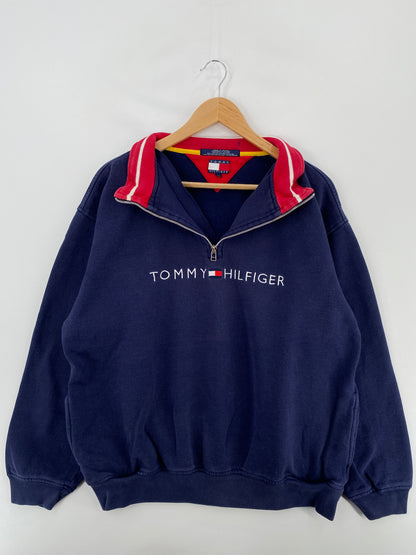 90’s TOMMY HILFIGER Size XL Vintage Half Zip Sweat-Shirt/ A4298