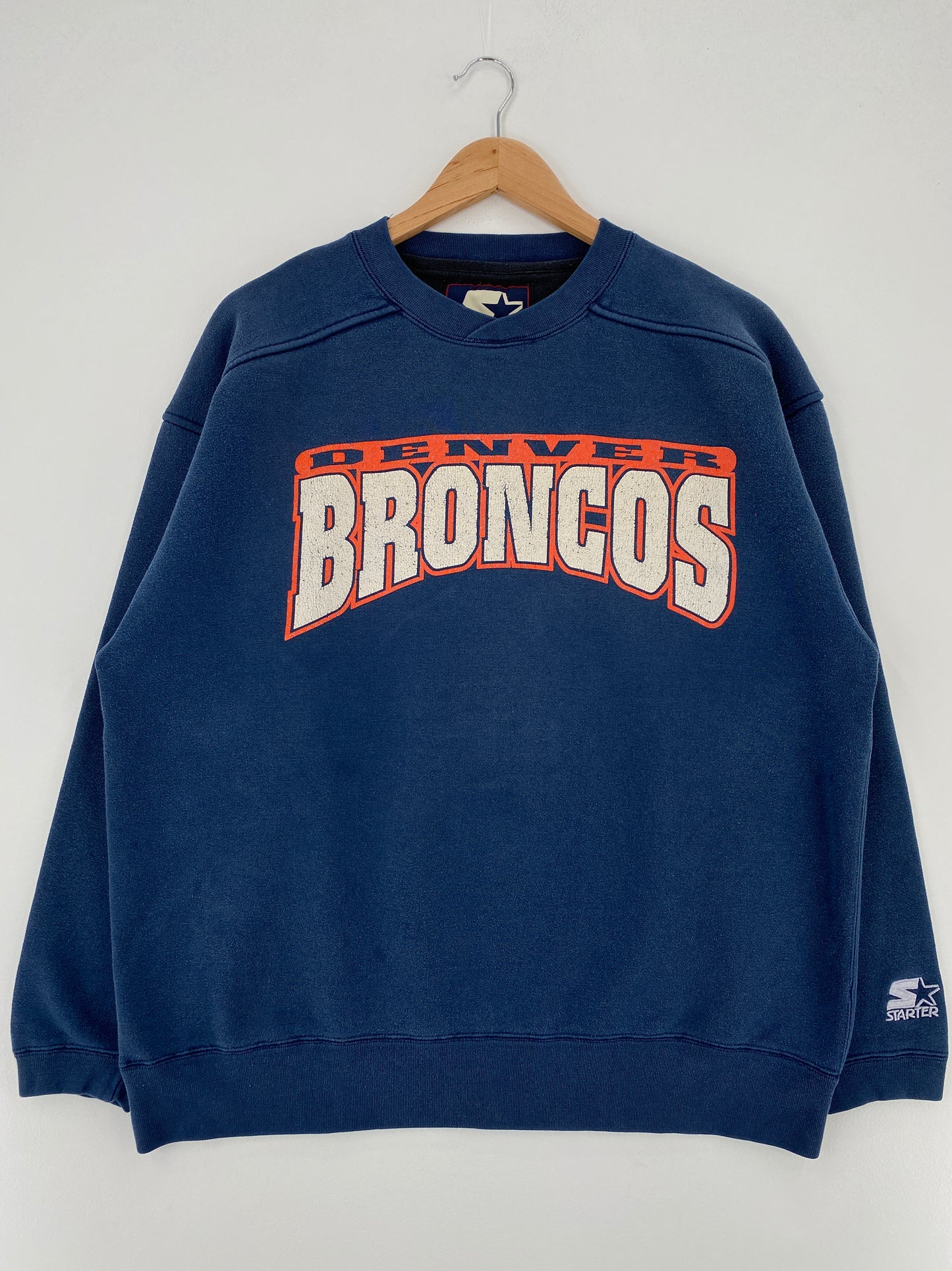 90's STARTER x DENVER BRONCOS Size L Vintage NFL Sweat-Shirt / A3410