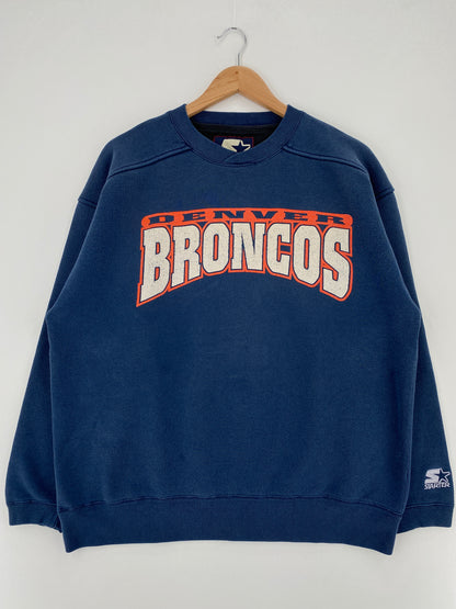 90's STARTER x DENVER BRONCOS Size L Vintage NFL Sweat-Shirt / A3410