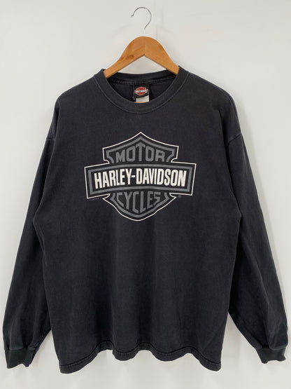 2005 HARLEY DAVIDSON Made in USA Size XL Vintage Long Sleeve T-Shirt / K4702