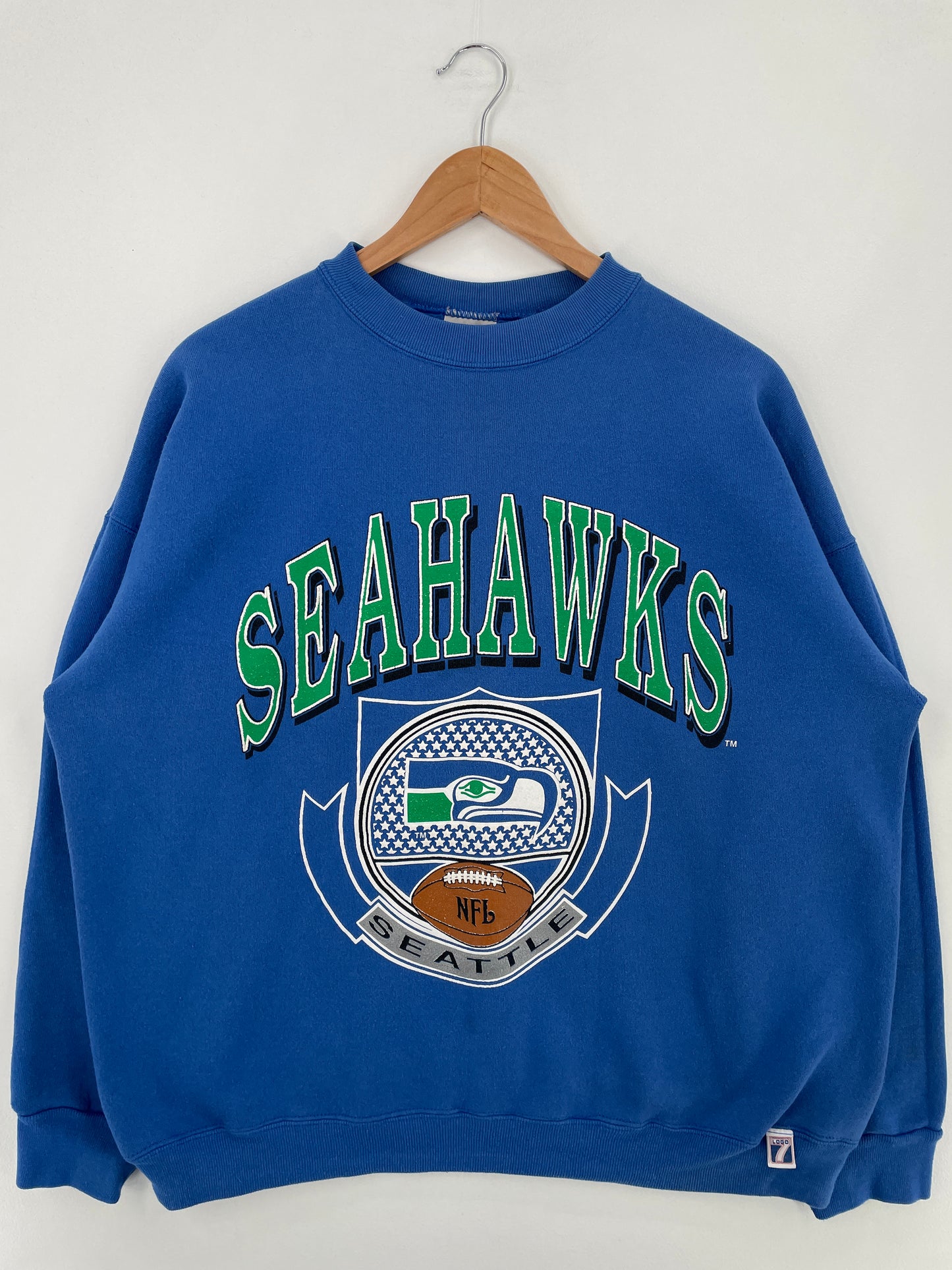 90's SEATTLE SEAHAWKS Size XL Vintage NFL Sweat-shirt / E883