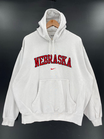 00' NIKE UNIVERSITY OF KANSAS (No tag) Approx. Size XL Vintage Hoodie Sweat-Shirt / K5751
