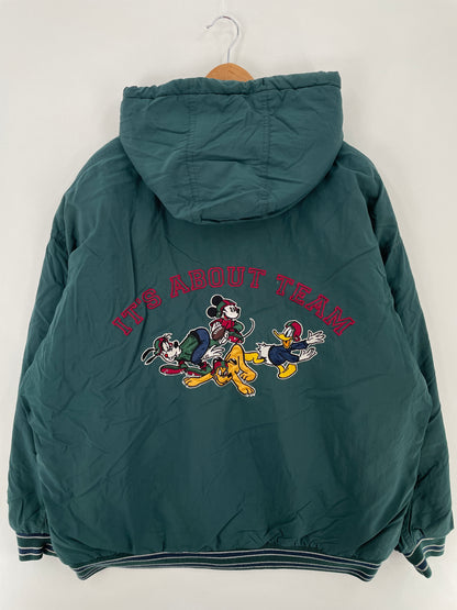 90's STARTER x DISNEY Size L Vintage Padded Nylon Jacket / A9919