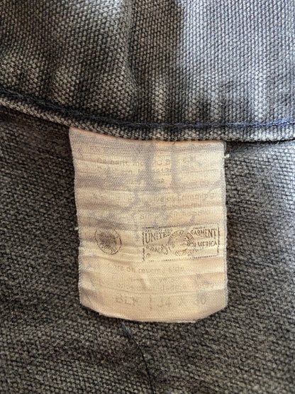 Vintage CARHARTT Size 34x30 Double Knee Duck Pants / K6521