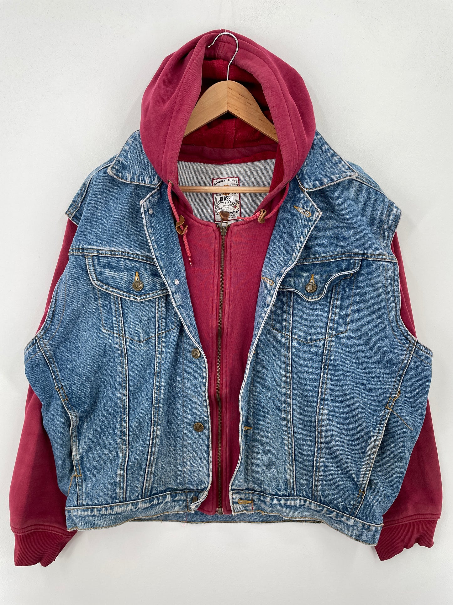Vintage LOONEY TUNES Size L Denim Jacket / A7319
