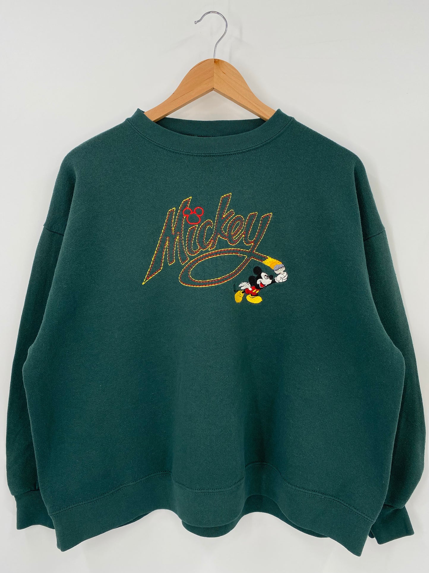 90’s DISNEY MICKEY Made in USA Size L-XL Vintage Sweat-shirt / K4135