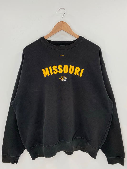 00' NIKE UNIVERSITY OF MISSOURI Size L Vintage Sweat shirt / K7809