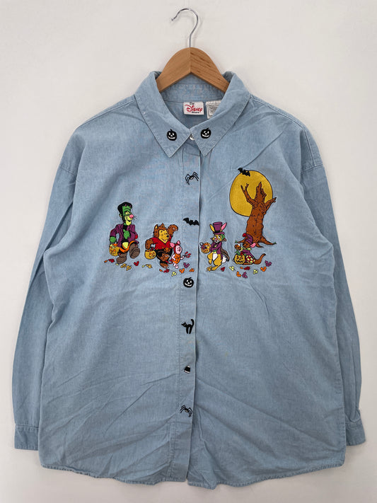 00' DISNEY HALLOWEEN Size XL Vintage Button down shirt / A7342