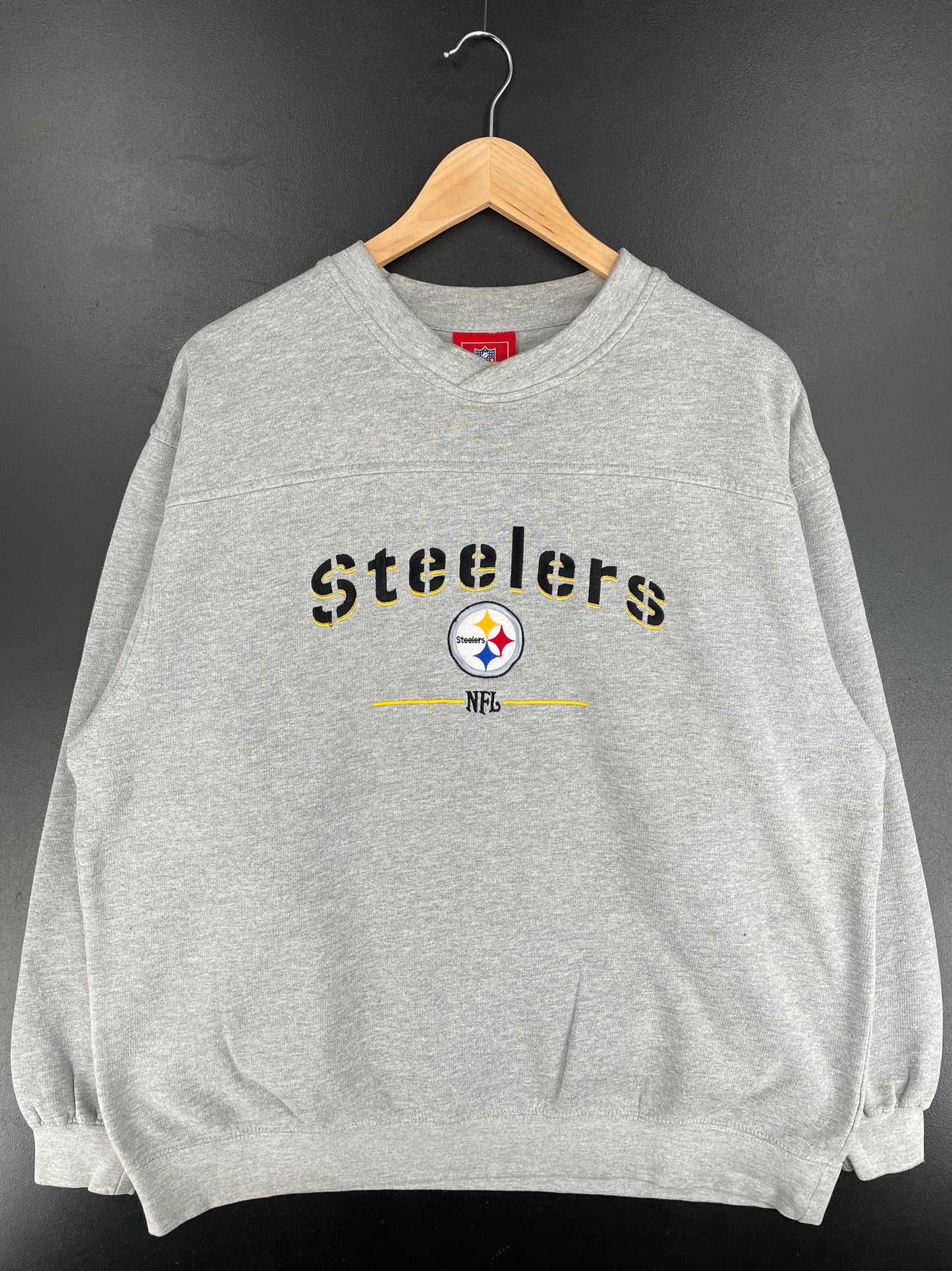 Vintage PITTSBURGH STEELERS Size Approx.XL Vintage NFL Sweat-Shirt / E3786S