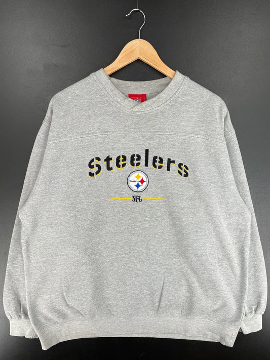 Vintage PITTSBURGH STEELERS Size Approx.XL Vintage NFL Sweat-Shirt / E3786S