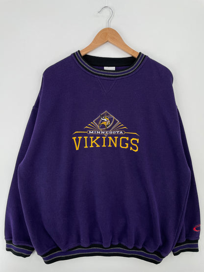 Vintage MINNESOTA VIKINGS Size XL NFL Sweat-Shirt / A9371