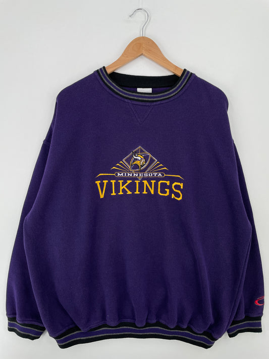 Vintage MINNESOTA VIKINGS Size XL NFL Sweat-Shirt / A9371