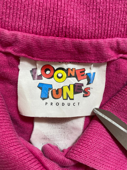 .1996 LOONEY TUNES Size L Vintage  Polo-Shirt / E938