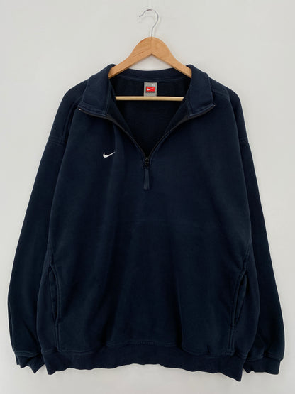00' NIKE MINI SWOOSH Size XL Vintage Half Zip Sweat Shirts / A7256