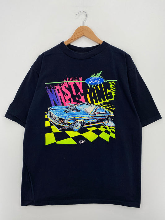 1990 FORD MUSTANG Made in USA Size XXL Vintage Racing T-shirt  / A6985