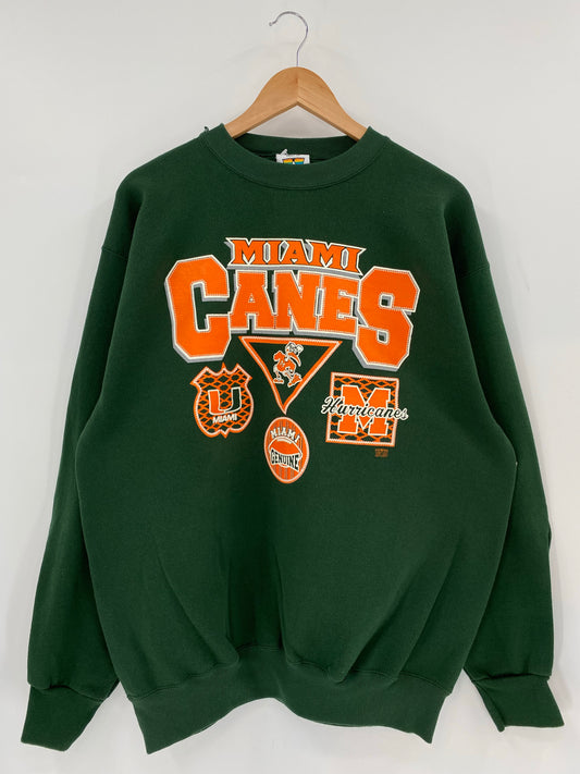 90’s MIAMI GANES Made in USA Size XL Sweat - Shirt/ K6539