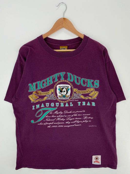 90’s ANAHEIM MICHTY DUCKS Made in USA Size L Vintage NHL T-shirt / A659