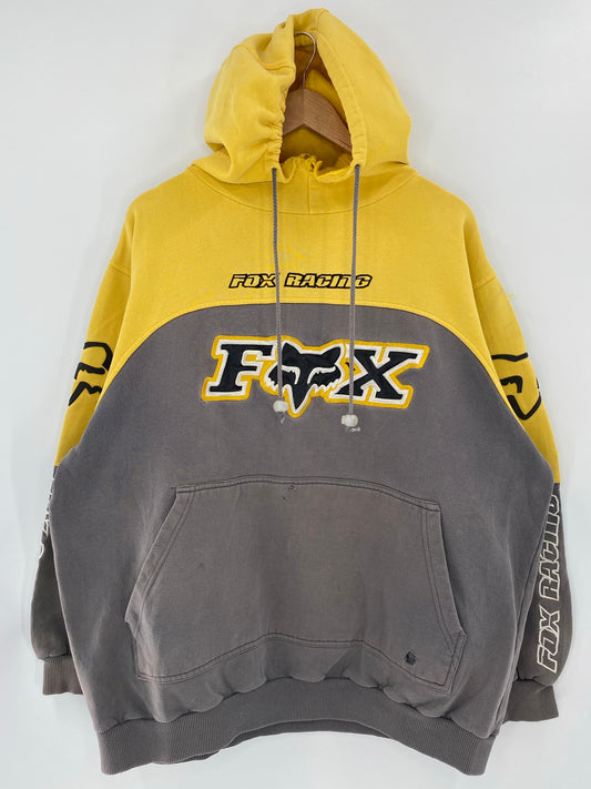 Vintage FOX Size L Racing Zip-up Hoodie Sweat- Shirts / K5600