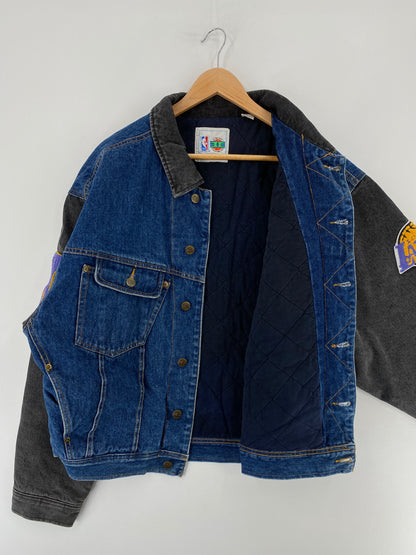 90’s LOS ANGELES LAKERS Size M NBA Denim Jacket / E5393J