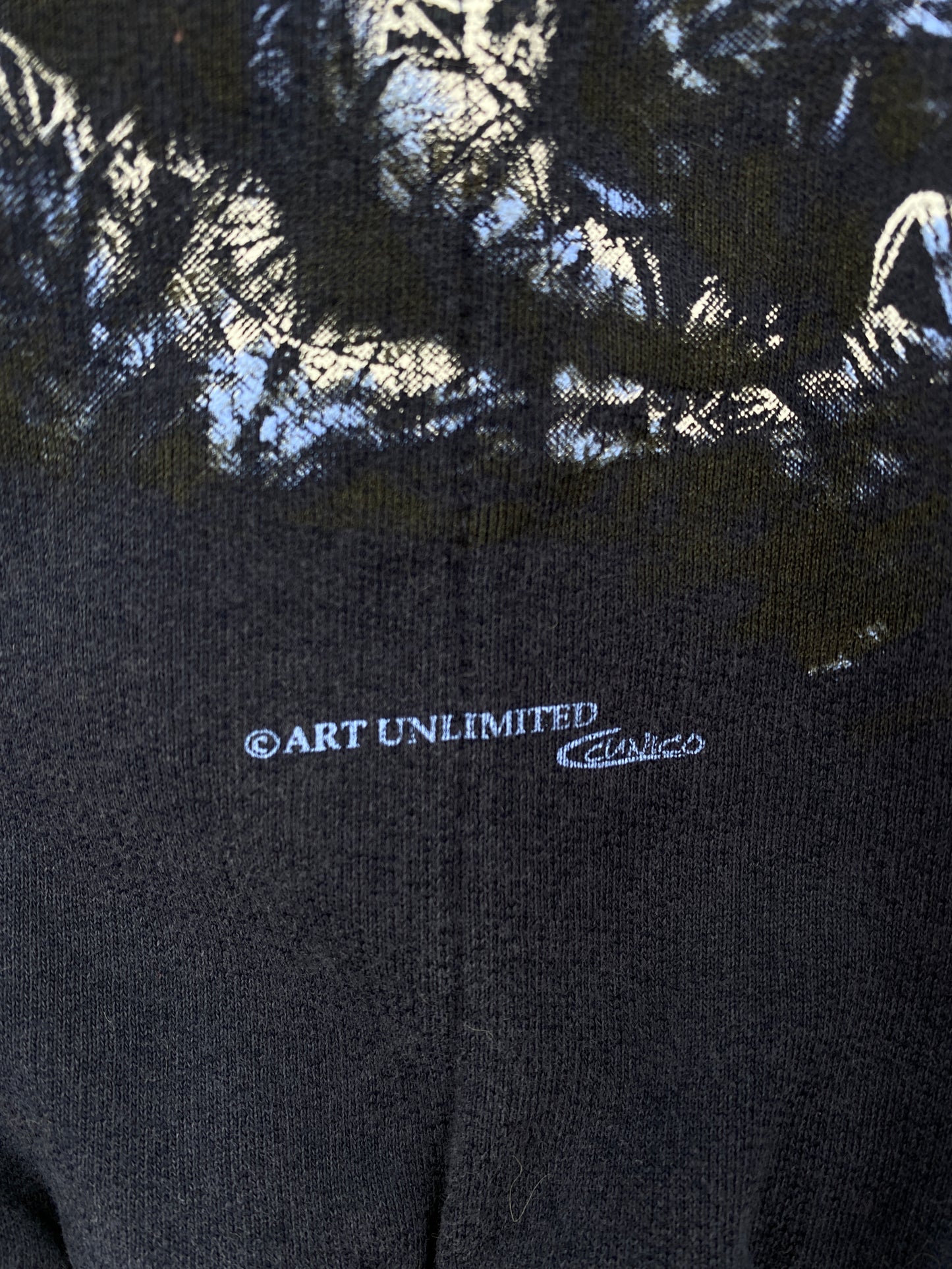 90's WOLVES Made in USA Size L Vintage Half Button Down Sweat-Shirt / A9629