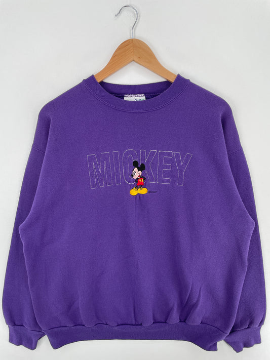 90's DISNEY MICKEY Made in USA Size XL Vintage Sweat-shirt / A3821