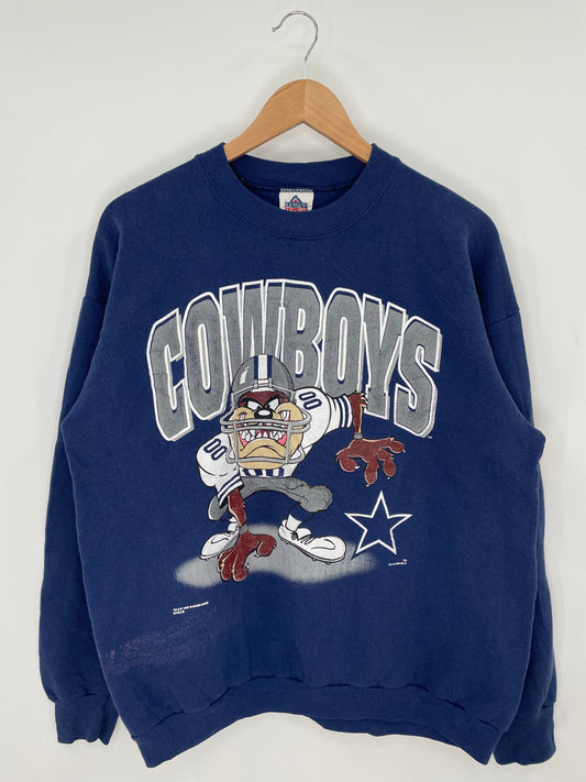 1996 TAZ x DALLAS COWBOYS Made in USA Size XL Vintage NFL Sweat-Shirt/ K8255