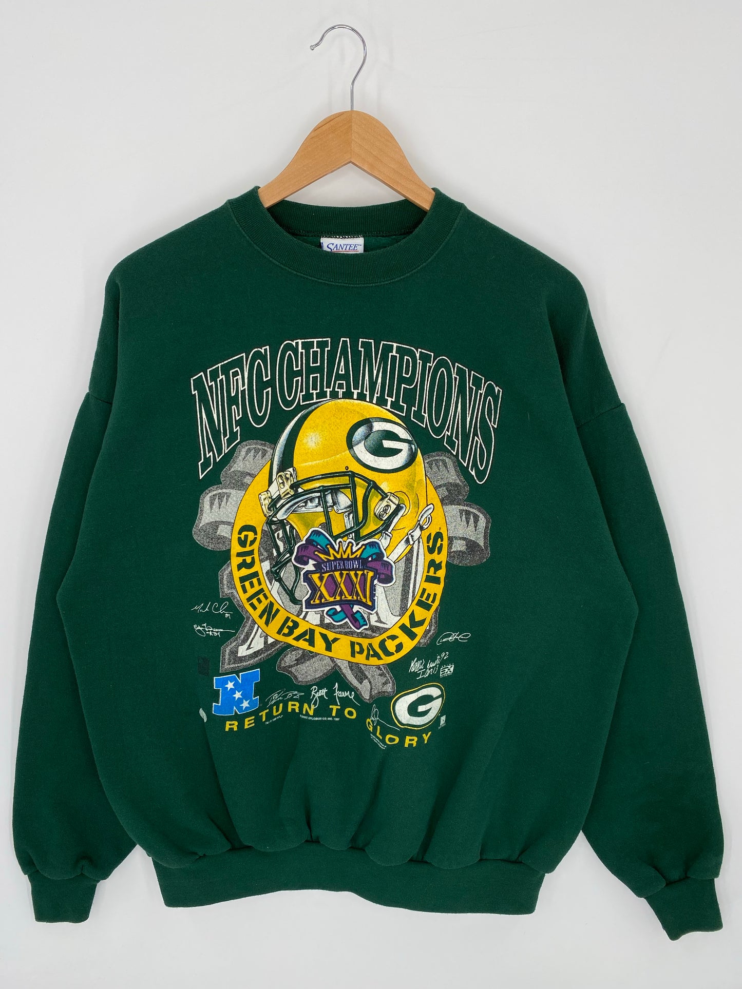 1997 GREEN BAY PACKERS Made in USA Size XL Vintage NFL Sweat-Shirts/ K8809