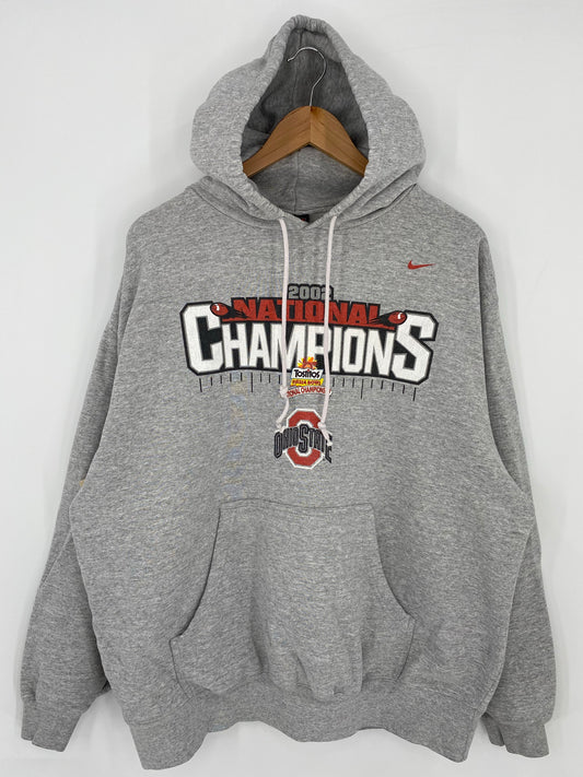 2002' NIKE OHAIO STATES UNIVERSITY BUCKEYES Size XL Vintage Hoodie Sweat-shirt / K6206