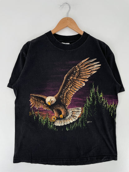 90's EAGLE Made in USA Size L Vintage Animal T-Shirt / E5804T