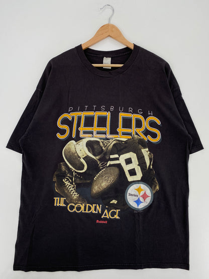 1998 PITTSBURGH STEELERS Made in USA Size XL Vintage NFL T-Shirt / A4663