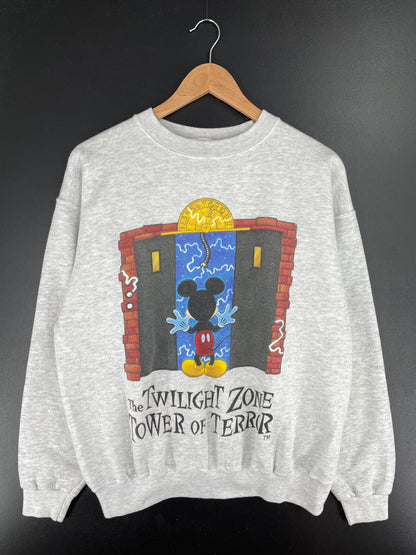 90's DISNEY x THE TWILIGHT ZONE TOWER OF TERROR Made in USA Size M Vintage Sweat-Shirt / A6148