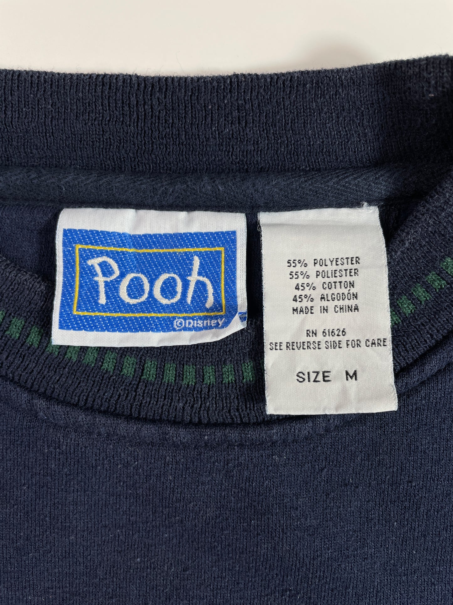 00' DISNEY POOH RABBIT Size M Vintage Sweat-shirt / A4252