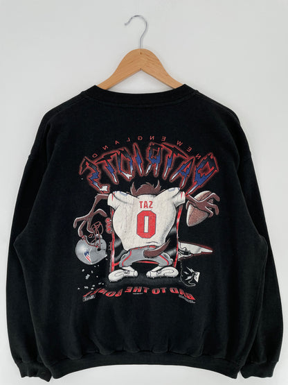 1995 NEW ENGLAND PATRIOTS x LOONEY TUNES Size No Tag(Approx.XL) Vintage Sweat-Shirt / A2721
