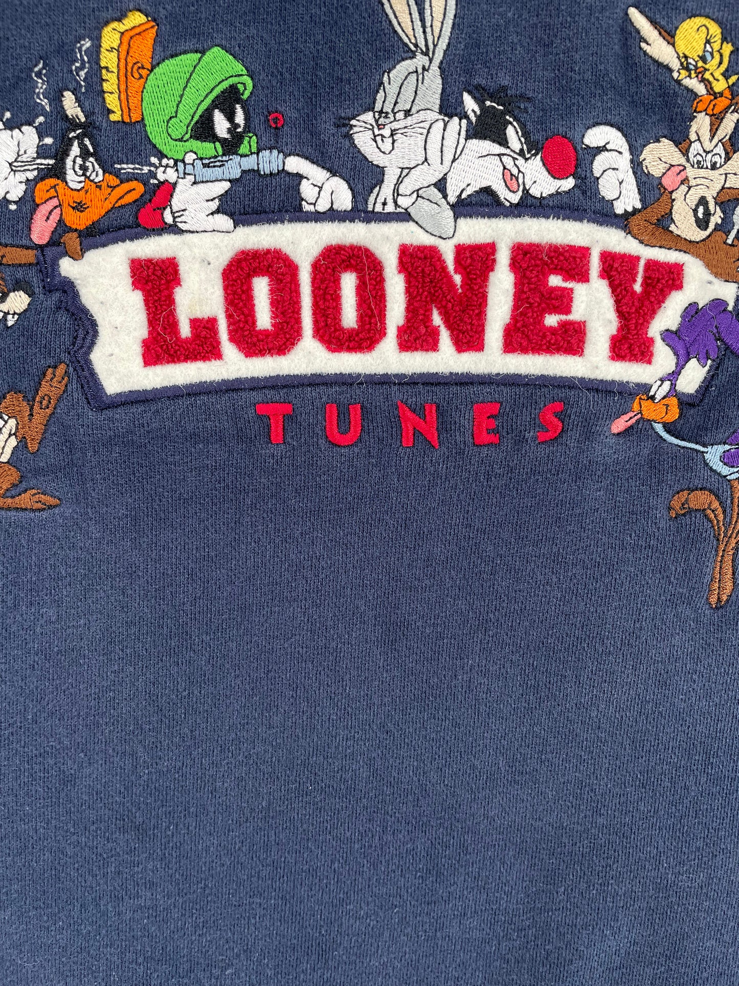 1998 LOONEY TUNES Size L Vintage Half Zip-up Sweat-Shirt / A1830