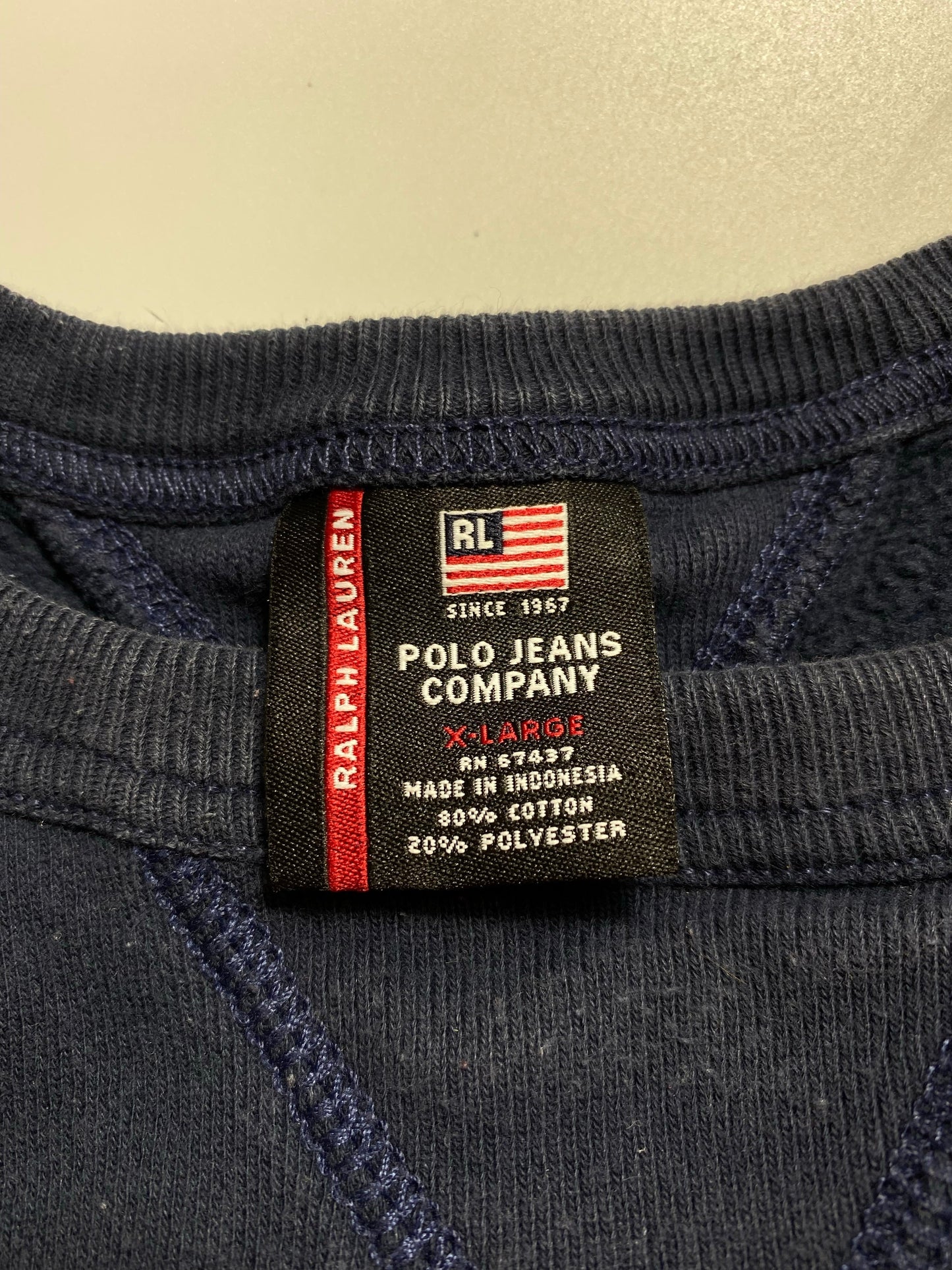 Vintage POLO JEANS RALPH LAUREN Size XL Sweat-shirt / A8799