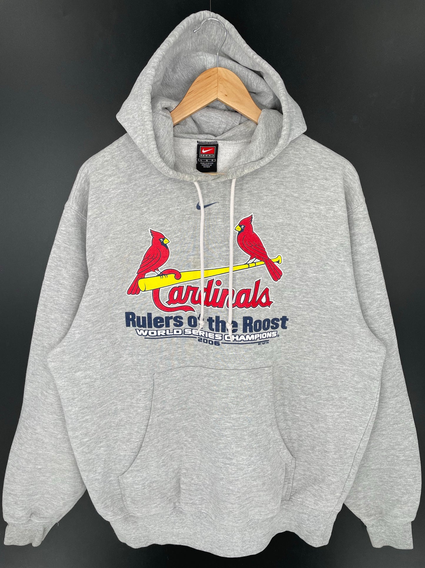 2006 NIKE CARDINALS Size L Vintage NFL Hoodie Sweat-shirt / K9146