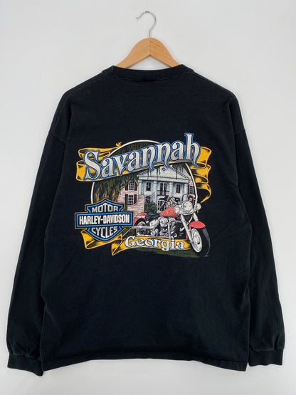 1996 HARLEY DAVIDSON Made in USA Size XL Vintage Long Sleeve T-Shirt / A5551