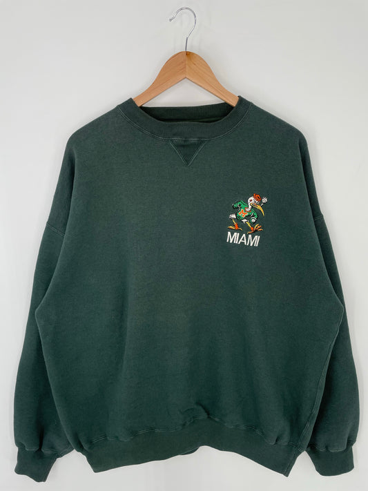 Vintage MIAMI HURRICANES Size XL NFL Sweat-Shirts/ K8479