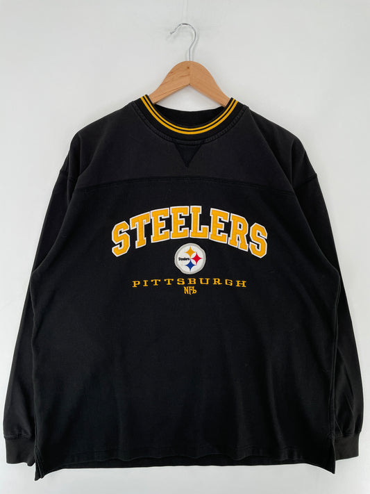 Vintage PITTSBURGH STEELERS Size XL NFL Long Sleeve T-Shirt / E6028T