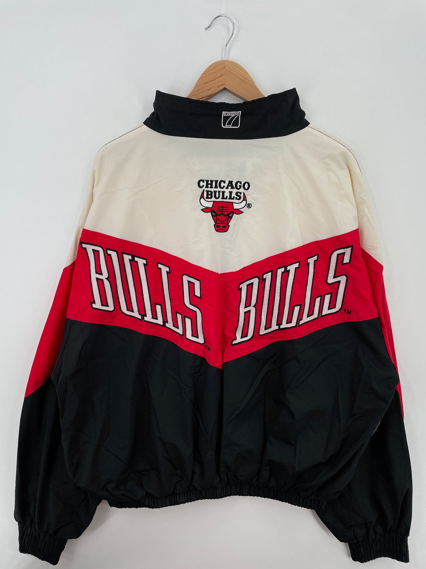 90's STARTER x CHICAGO BULLS Size XL Vintage NBA Nylon Jacket / A6839
