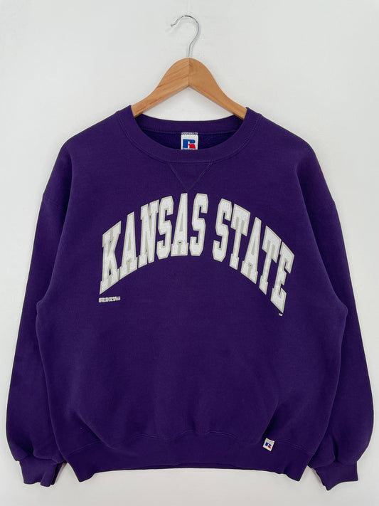 90's RUSSELL x KANSAS STATE Made in USA Size L College Sweat-Shirt / A7982