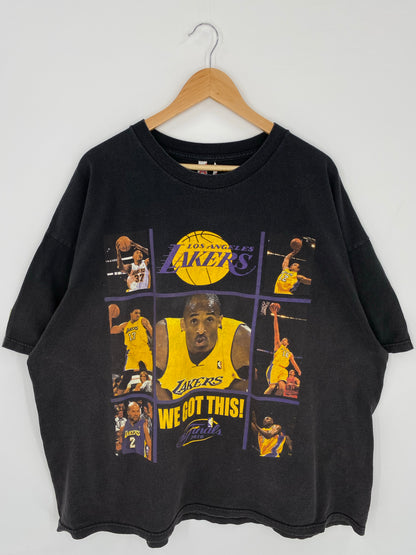 2010 LOS ANGELES LAKERS Size XXXL Vintage NBA T-Shirt / K7527