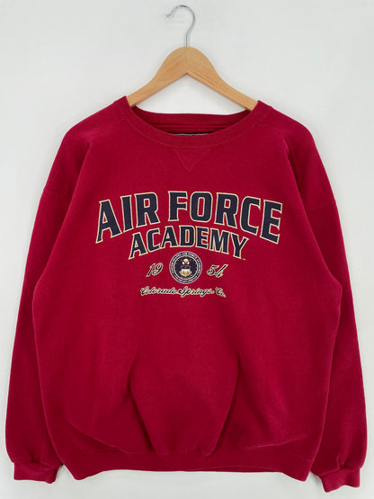 90's AIR FORCE Made in USA Size L Vintage  College Sweat-shirt / E1130