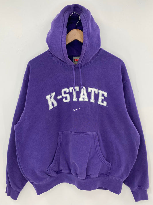 00' NIKE K-STATE Size M Vintage Hoodie Sweat shirt / K7813